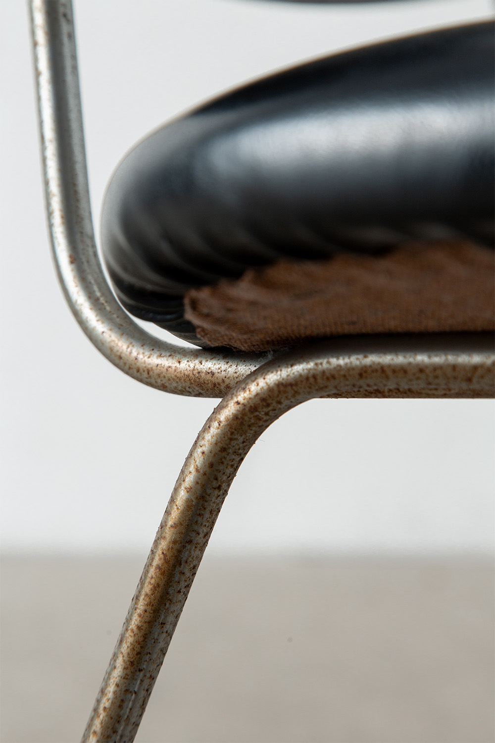Vintage Chair for Velca Legnano in Leather and Steel
