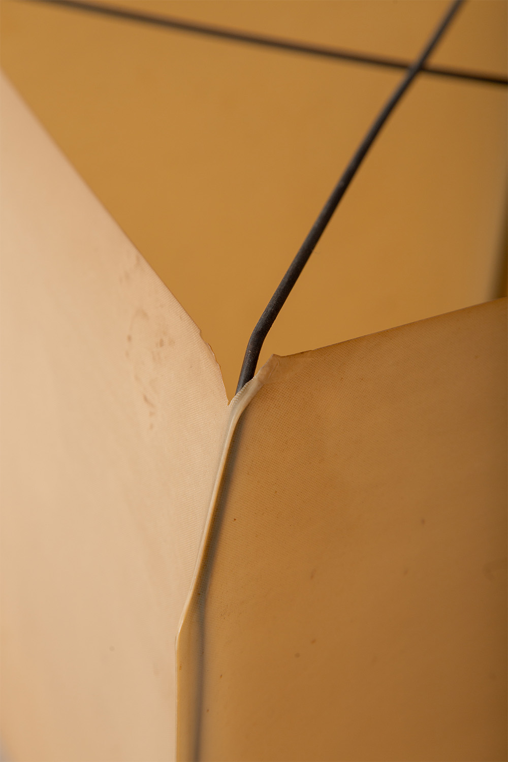 ‘Bali’ Table Lamp by Bruno Munari for Danese in Wood , Metal and Rice paper