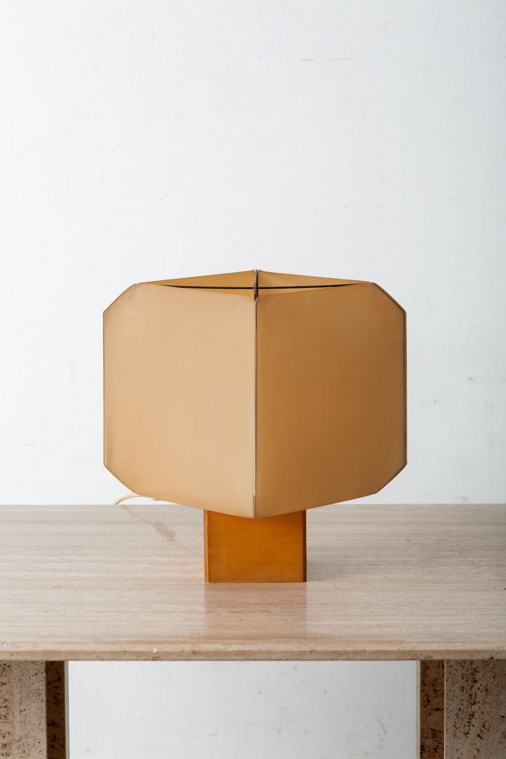 ‘Bali’ Table Lamp by Bruno Munari for Danese in Wood , Metal and Rice paper