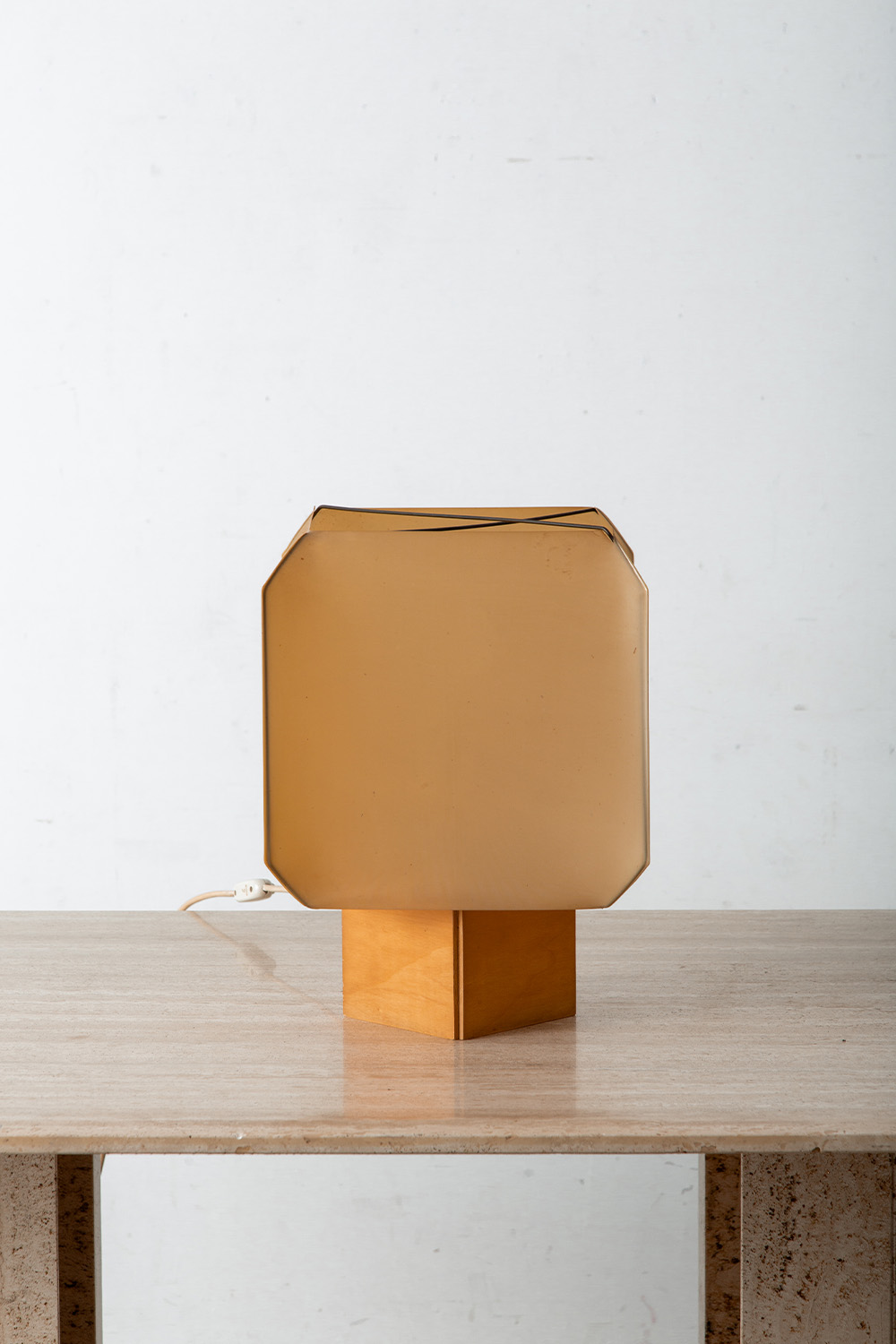 ‘Bali’ Table Lamp by Bruno Munari for Danese in Wood , Metal and Rice paper