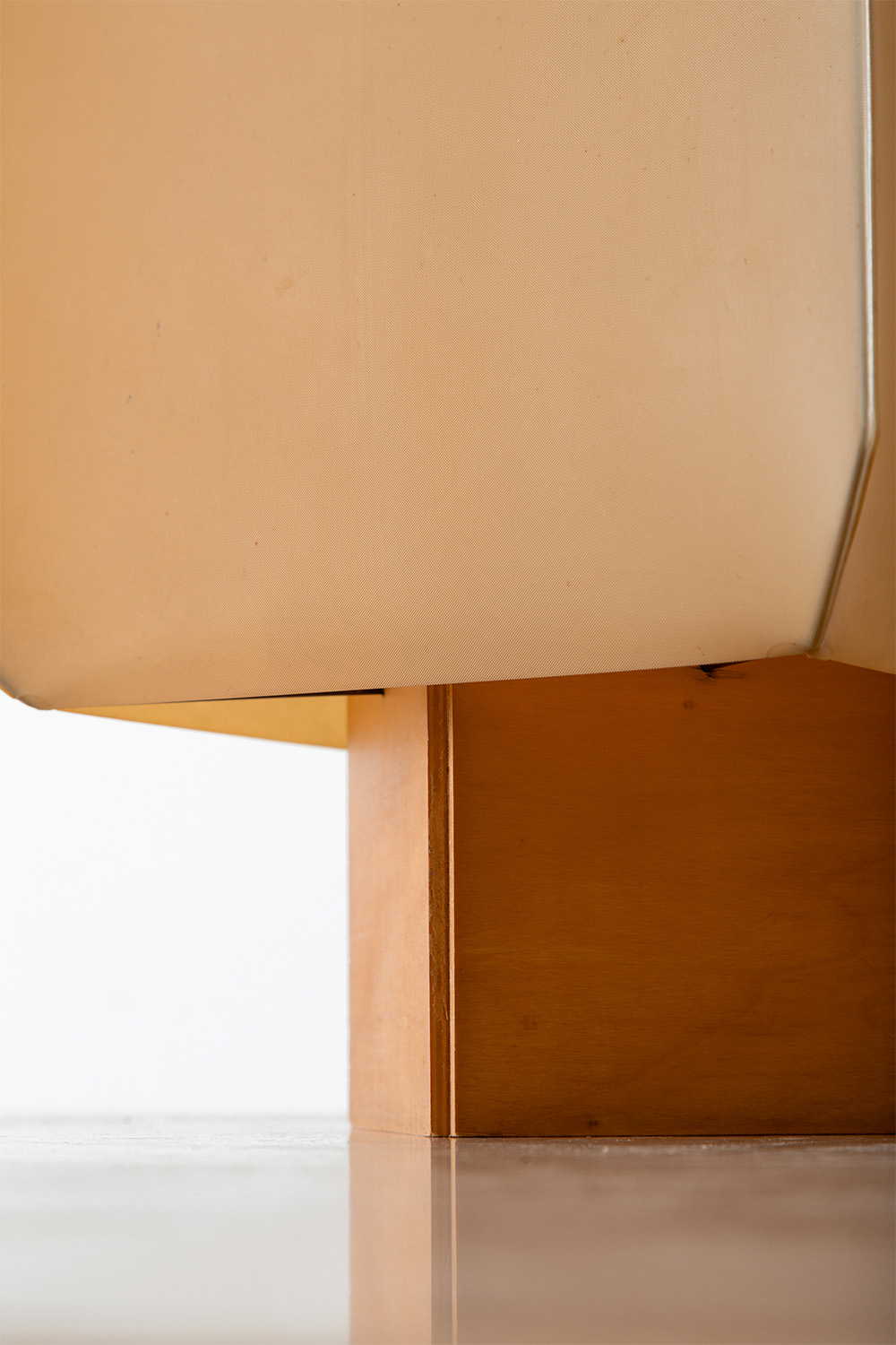 ‘Bali’ Table Lamp by Bruno Munari for Danese in Wood , Metal and Rice paper