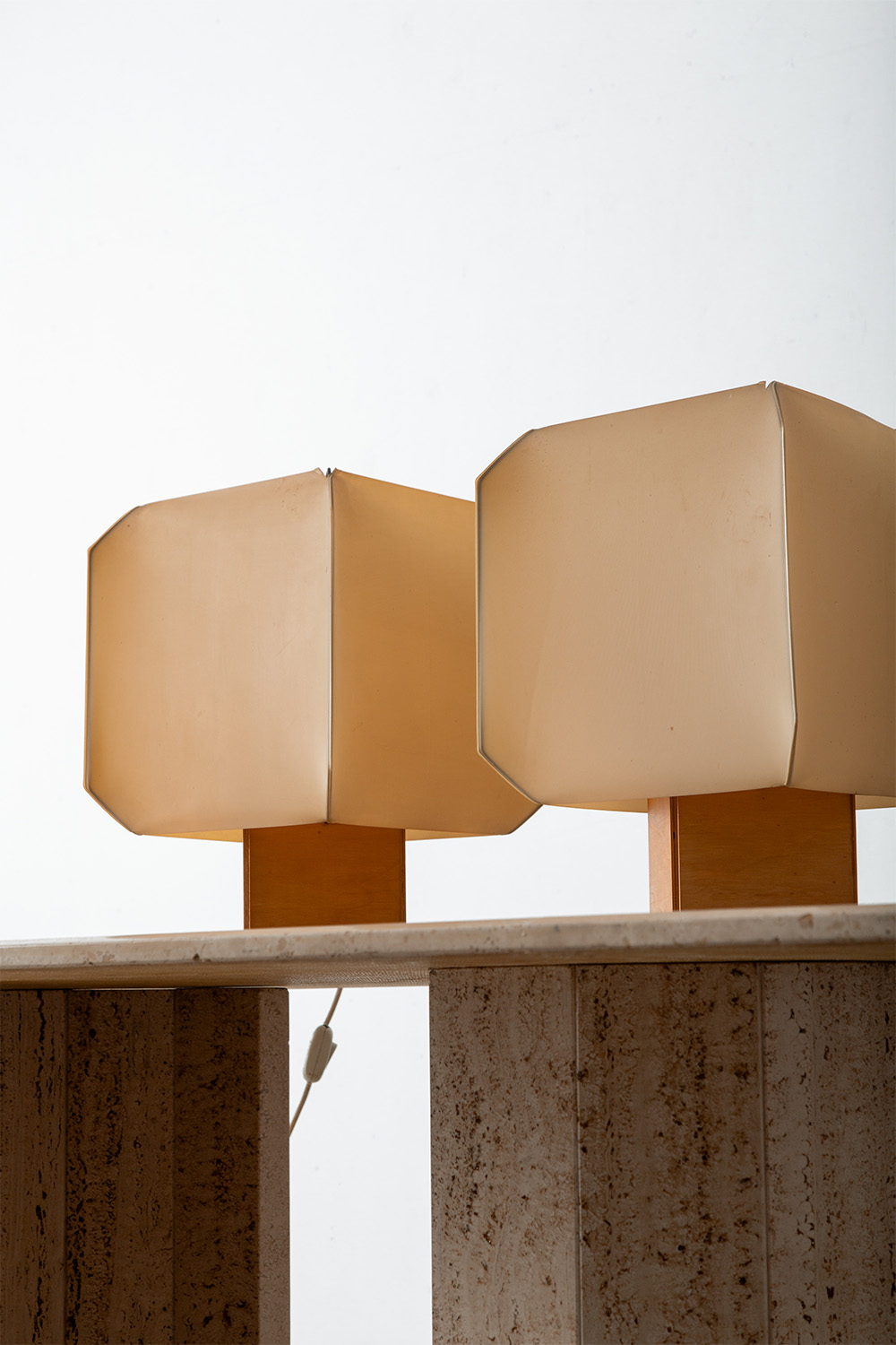 ‘Bali’ Table Lamp by Bruno Munari for Danese in Wood , Metal and Rice paper