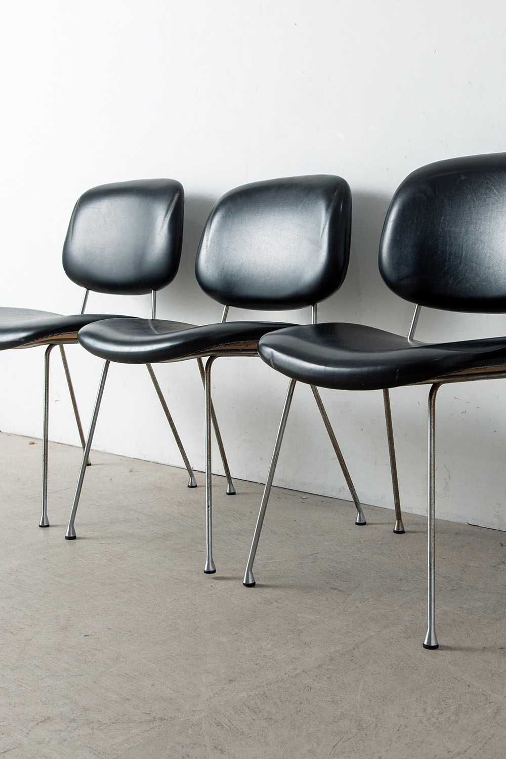 Vintage Chair for Velca Legnano in Leather and Steel