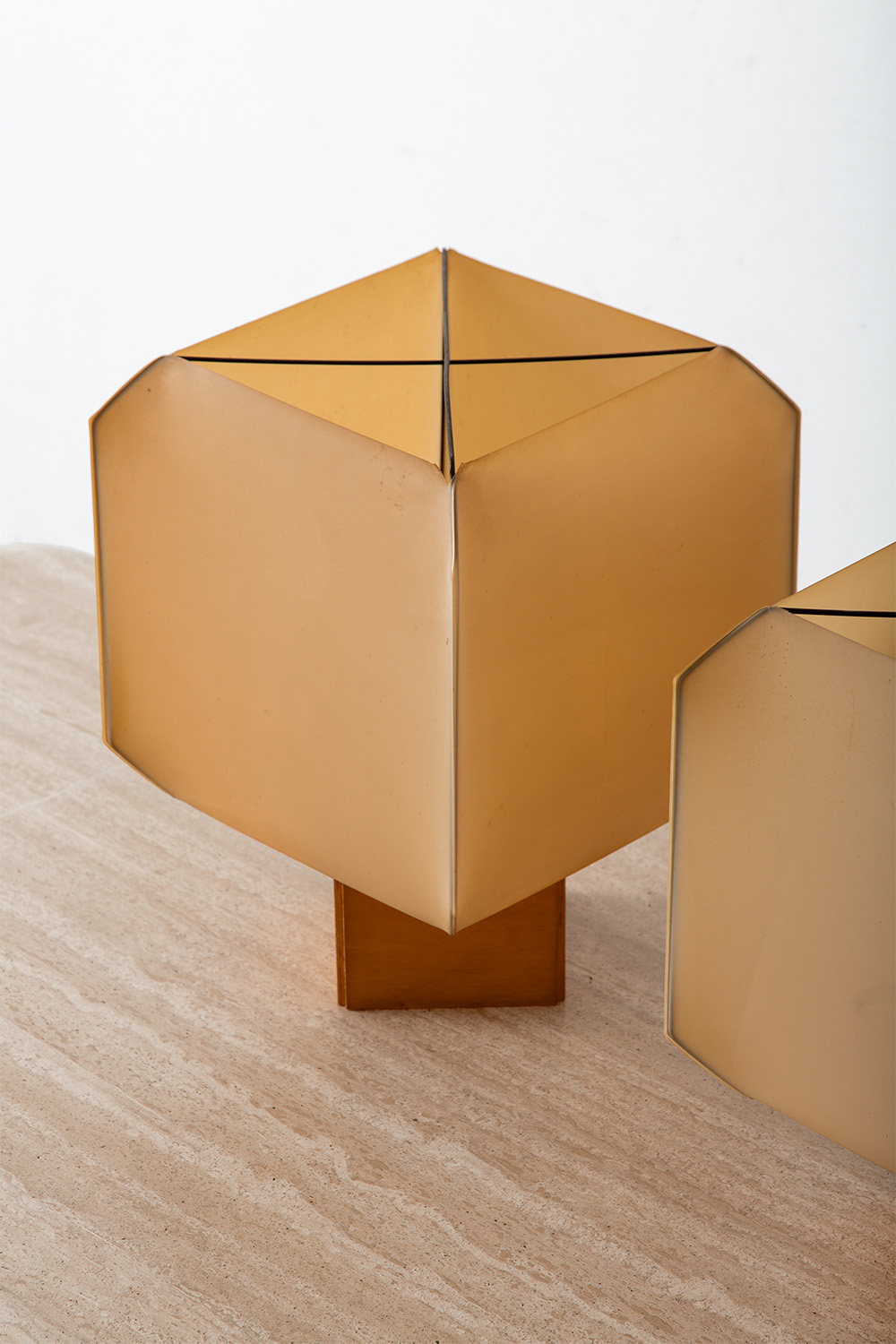 ‘Bali’ Table Lamp by Bruno Munari for Danese in Wood , Metal and Rice paper