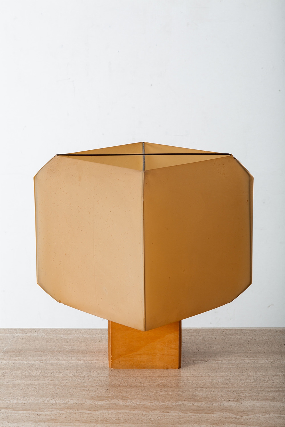 ‘Bali’ Table Lamp by Bruno Munari for Danese in Wood , Metal and Rice paper