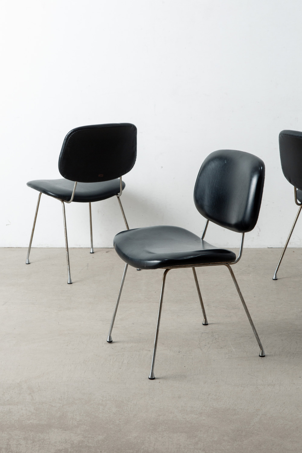 Vintage Chair for Velca Legnano in Leather and Steel