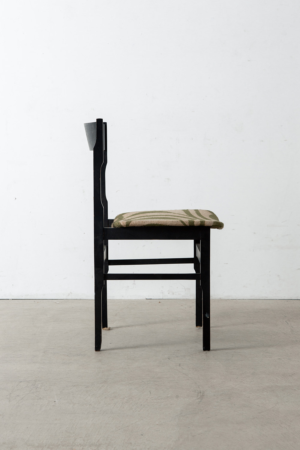 Vintage Dining Chair in Wood and Fabric