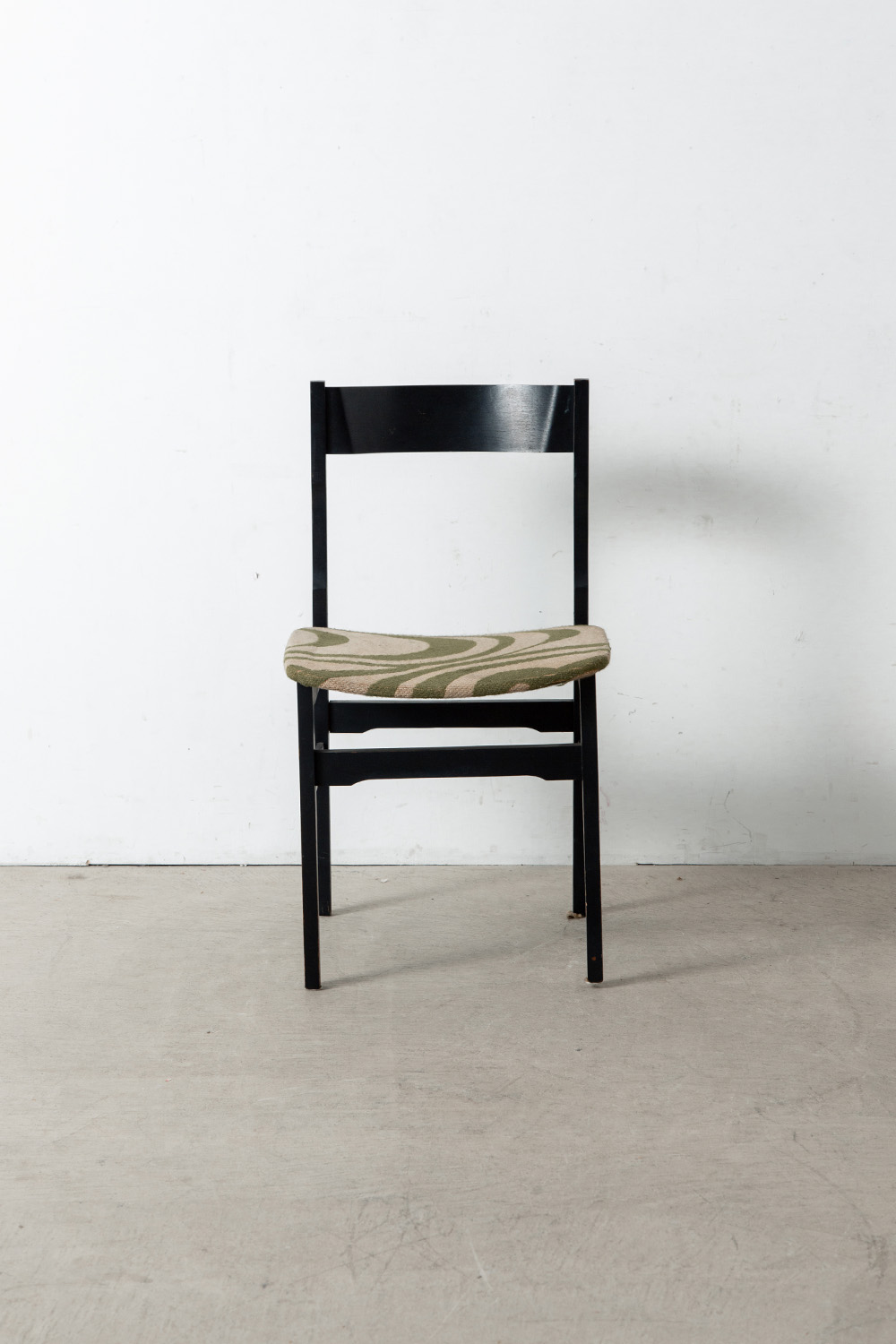 Vintage Dining Chair in Wood and Fabric