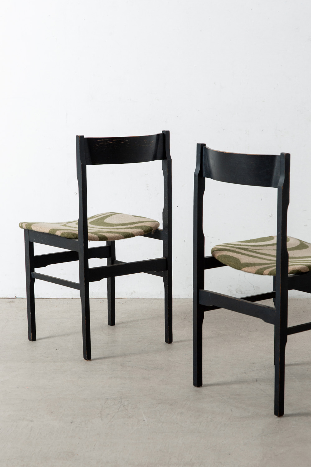 Vintage Dining Chair in Wood and Fabric
