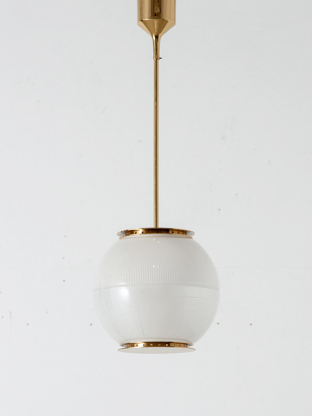 Doppio Vetro Suspension by Ignazio Gardella for TATO in Brass and Glass