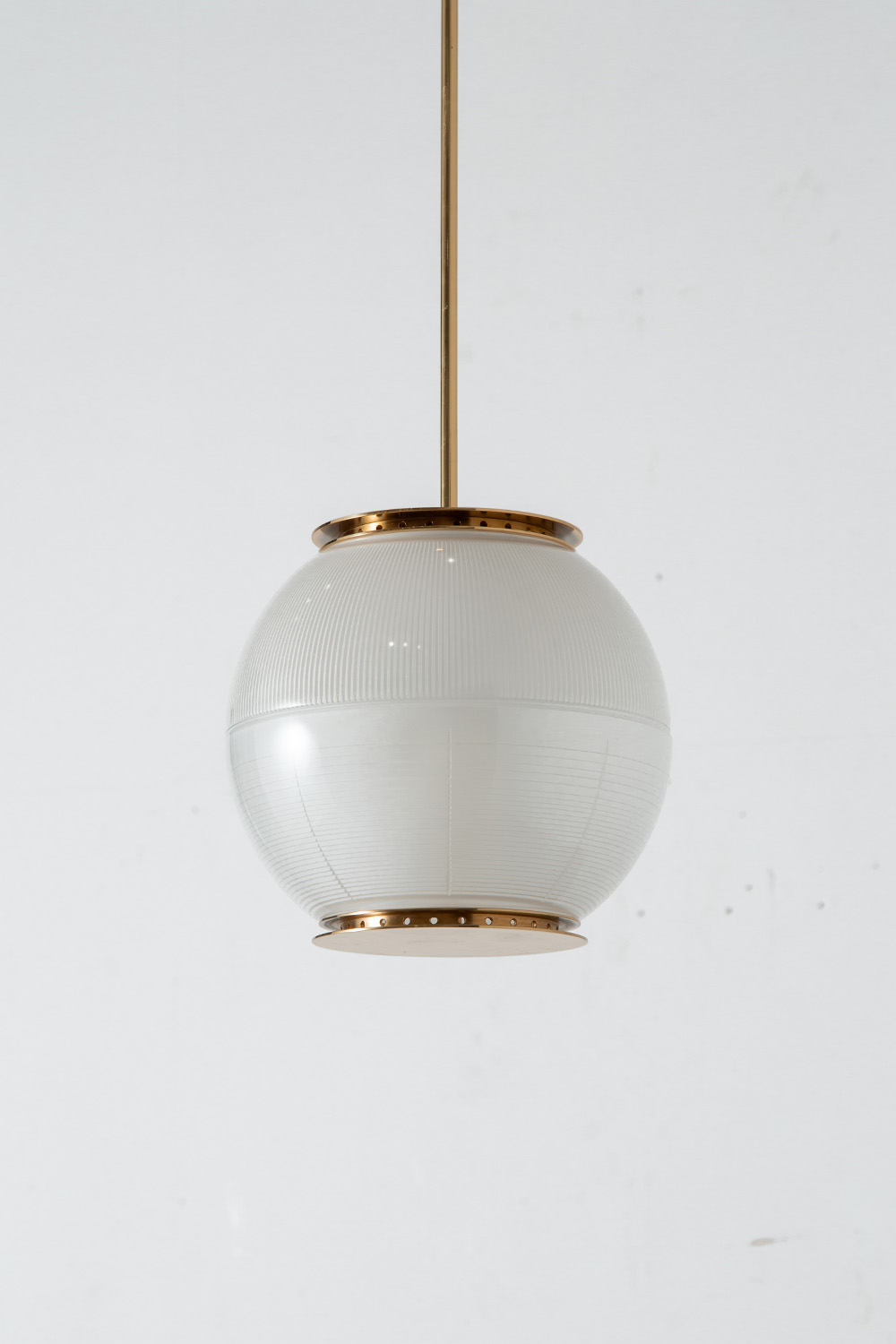 Doppio Vetro Suspension by Ignazio Gardella for TATO in Brass and Glass