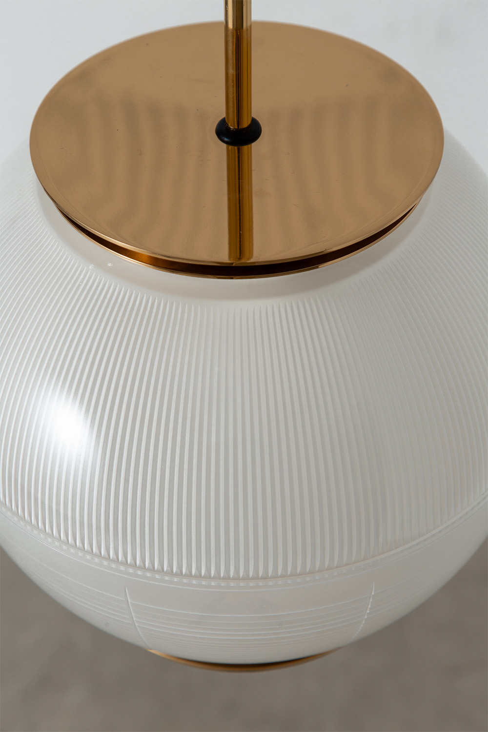 Doppio Vetro Suspension by Ignazio Gardella for TATO in Brass and Glass