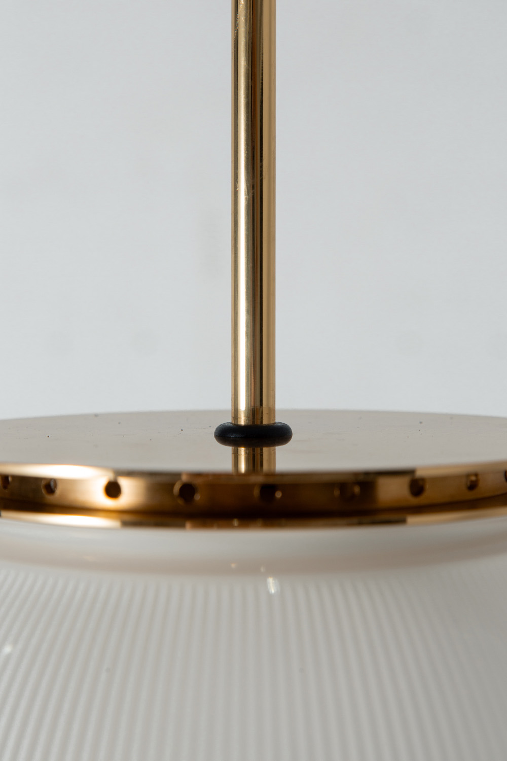 Doppio Vetro Suspension by Ignazio Gardella for TATO in Brass and Glass
