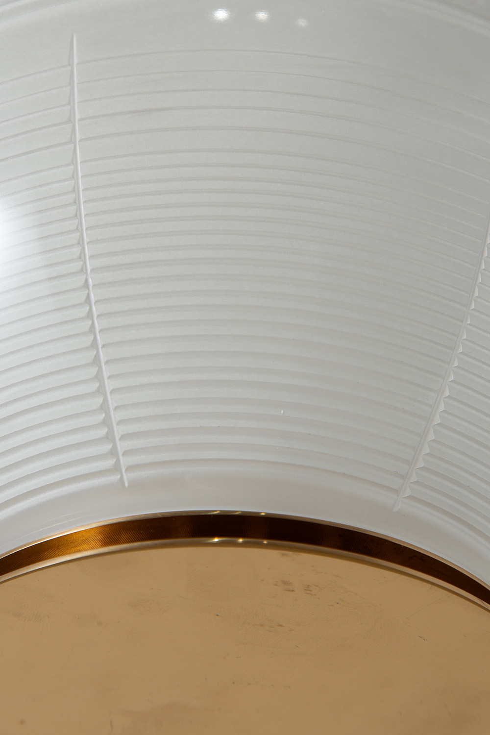 Doppio Vetro Suspension by Ignazio Gardella for TATO in Brass and Glass