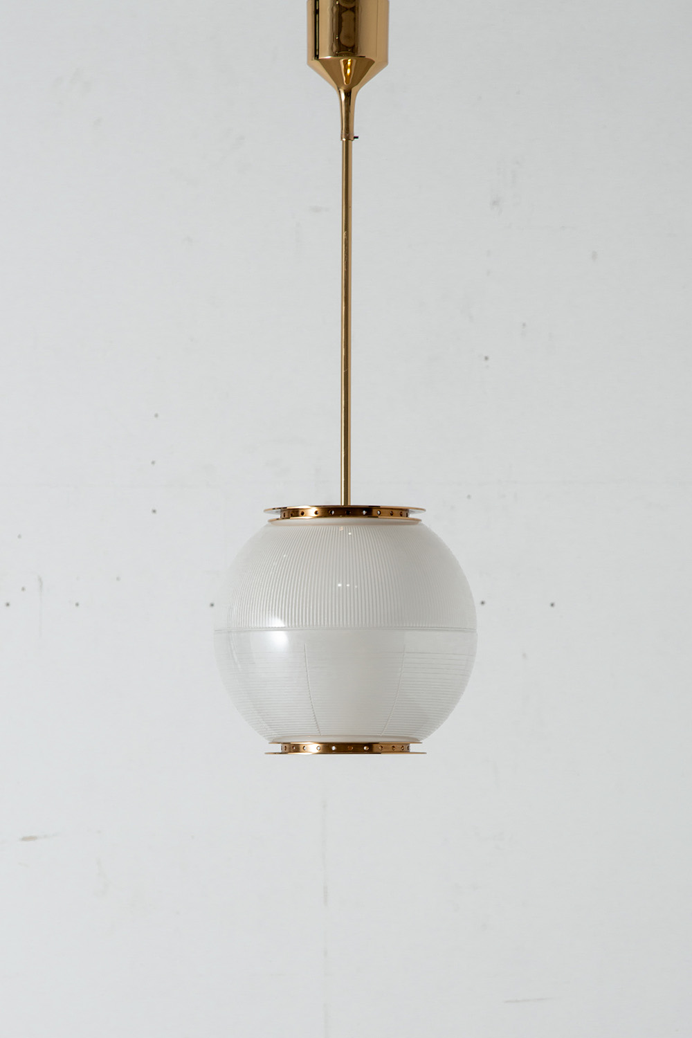Doppio Vetro Suspension by Ignazio Gardella for TATO in Brass and Glass