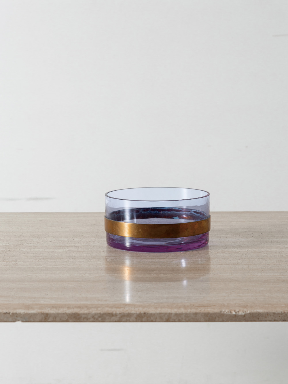 Vintage Bowl in Brass and purple
