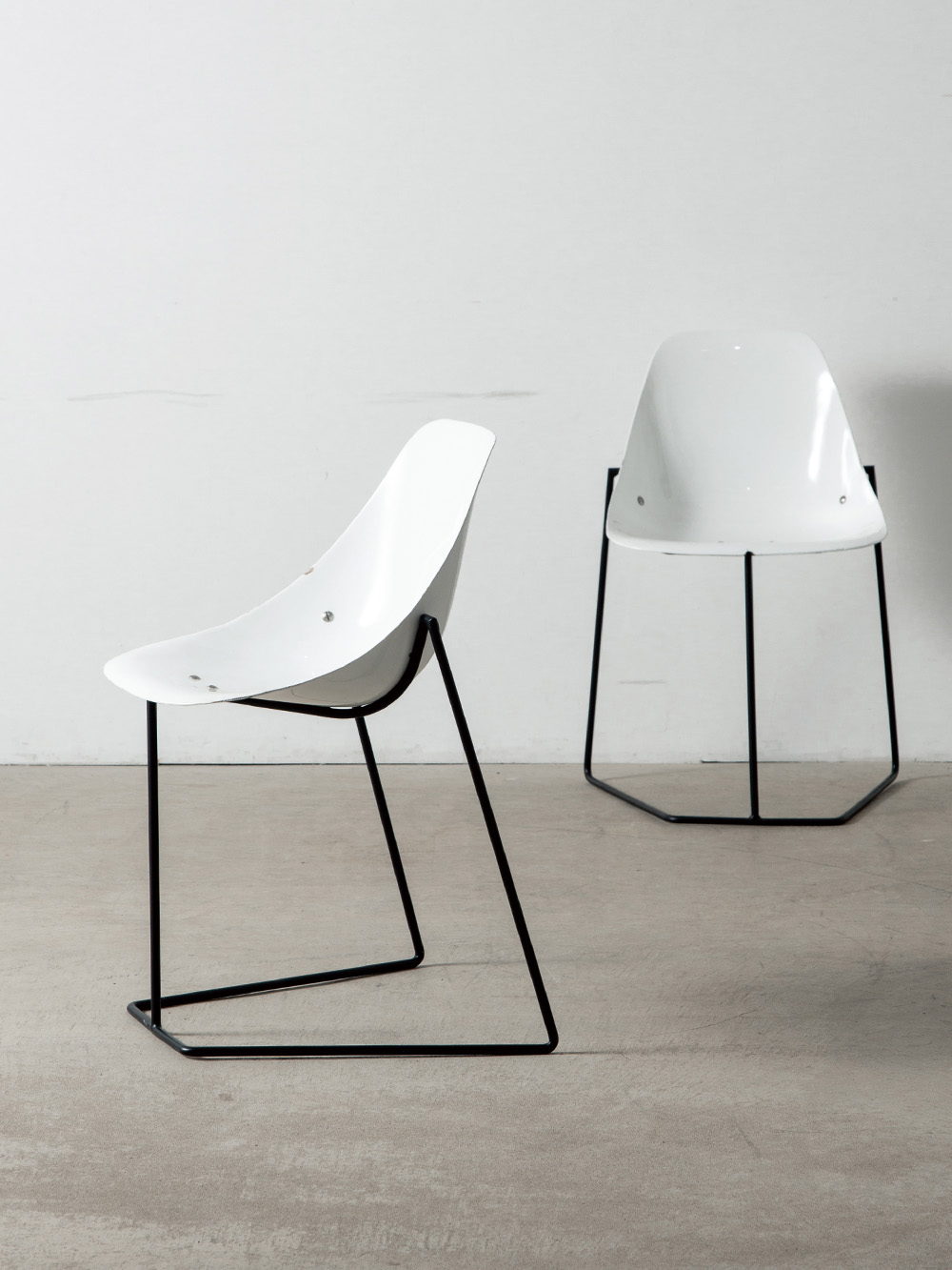 ‘Coccinelle’ Chair by René-Jean Caillette for Steiner in Glass fiber and Steel
