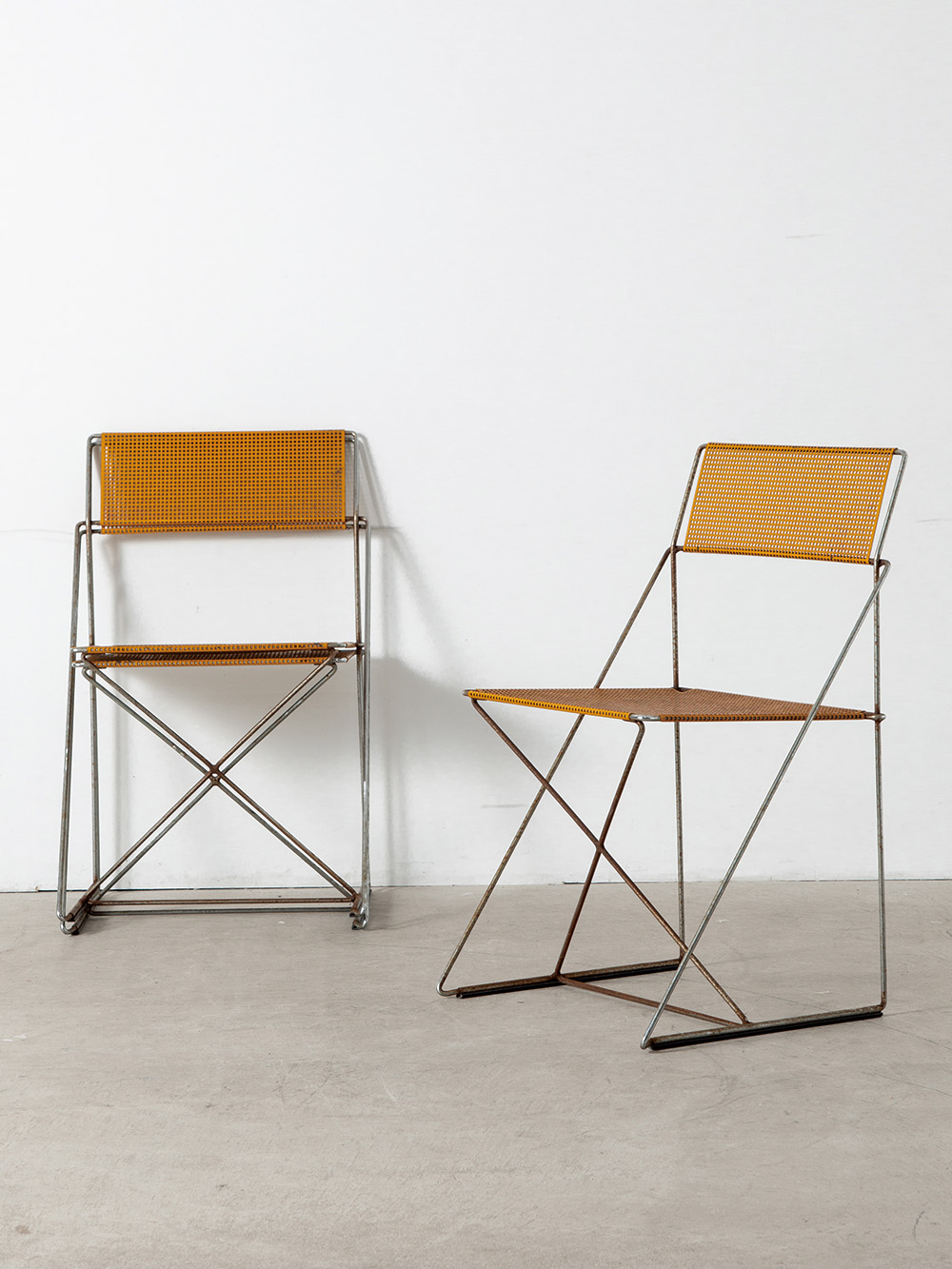 X-LINE Chair by Niels Jorgen Haugesen for HYBODAN in Metal