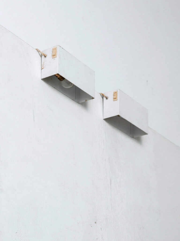 ‘6135’ Wall Lamp by Pierre Paulin for La Plagne in Metal