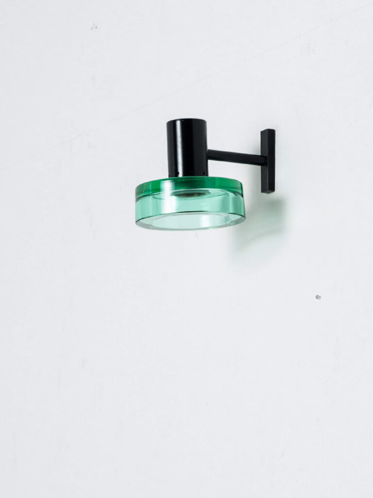 Wall Lamp by Flavio Poli in Glass and Steel