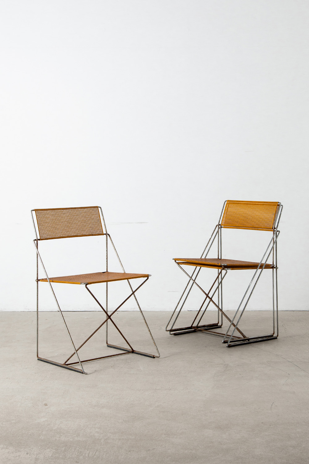 X-LINE Chair by Niels Jorgen Haugesen for HYBODAN in Metal