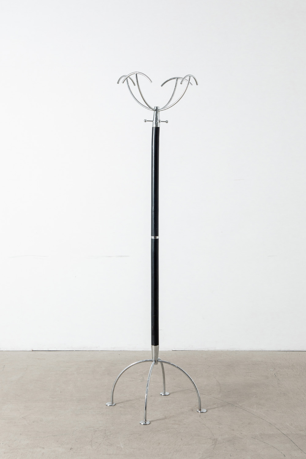 Coat Rack in Chrome and Wood