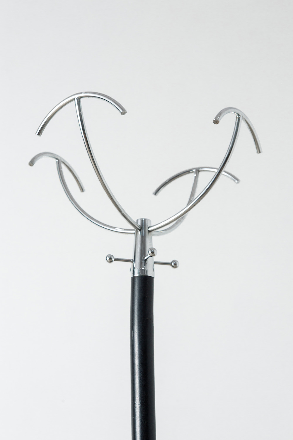 Coat Rack in Chrome and Wood