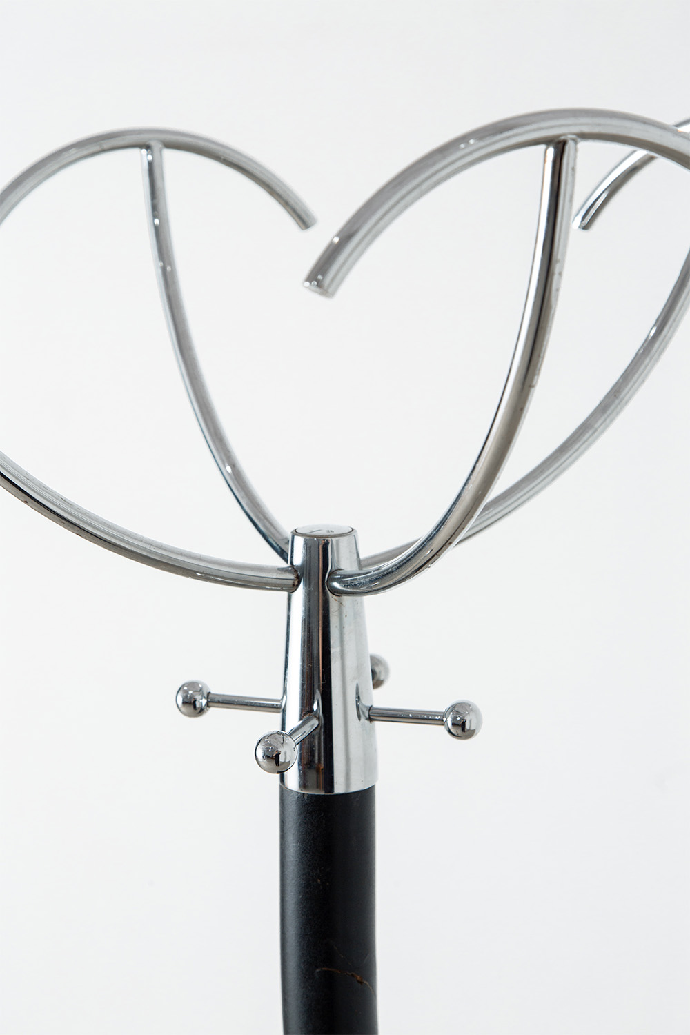 Coat Rack in Chrome and Wood