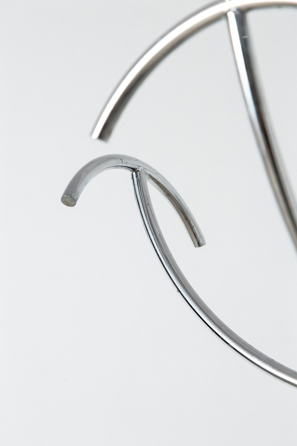 Coat Rack in Chrome and Wood