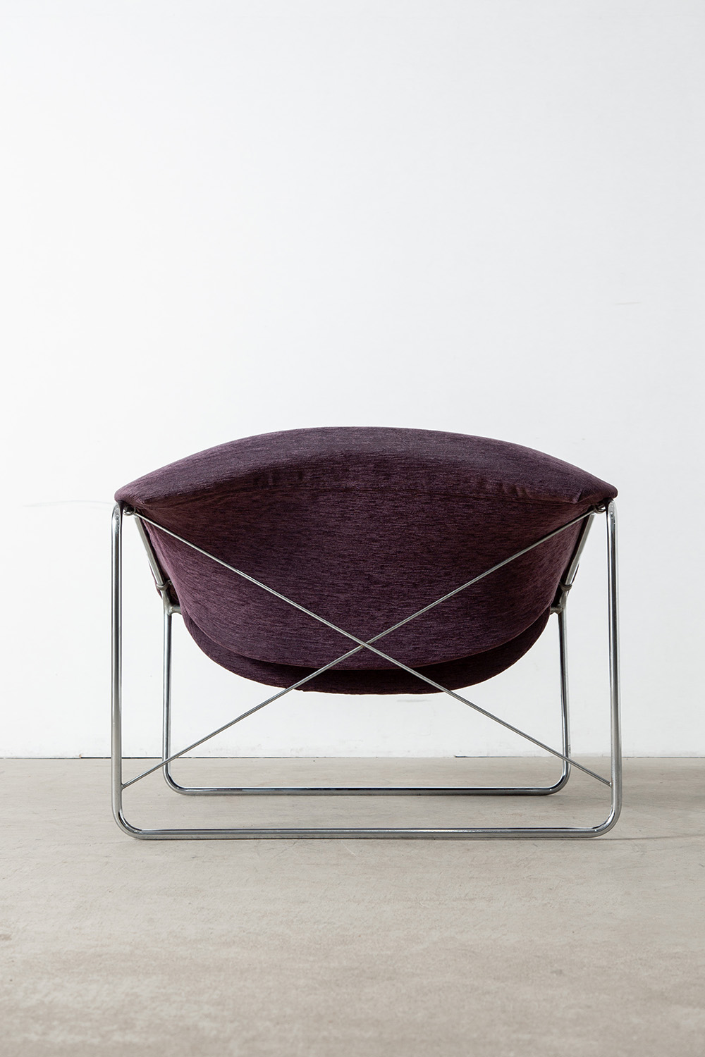 ‘Cubic’ Chair by Olivier Mourgue for Airborne in Fabric and Chrome