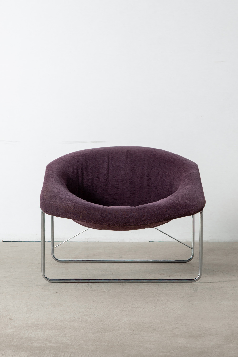 ‘Cubic’ Chair by Olivier Mourgue for Airborne in Fabric and Chrome