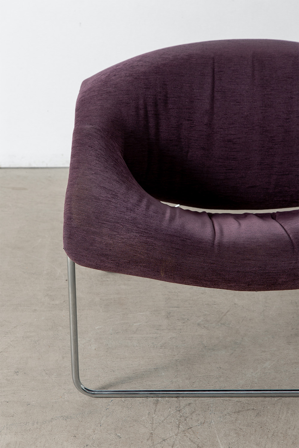 ‘Cubic’ Chair by Olivier Mourgue for Airborne in Fabric and Chrome