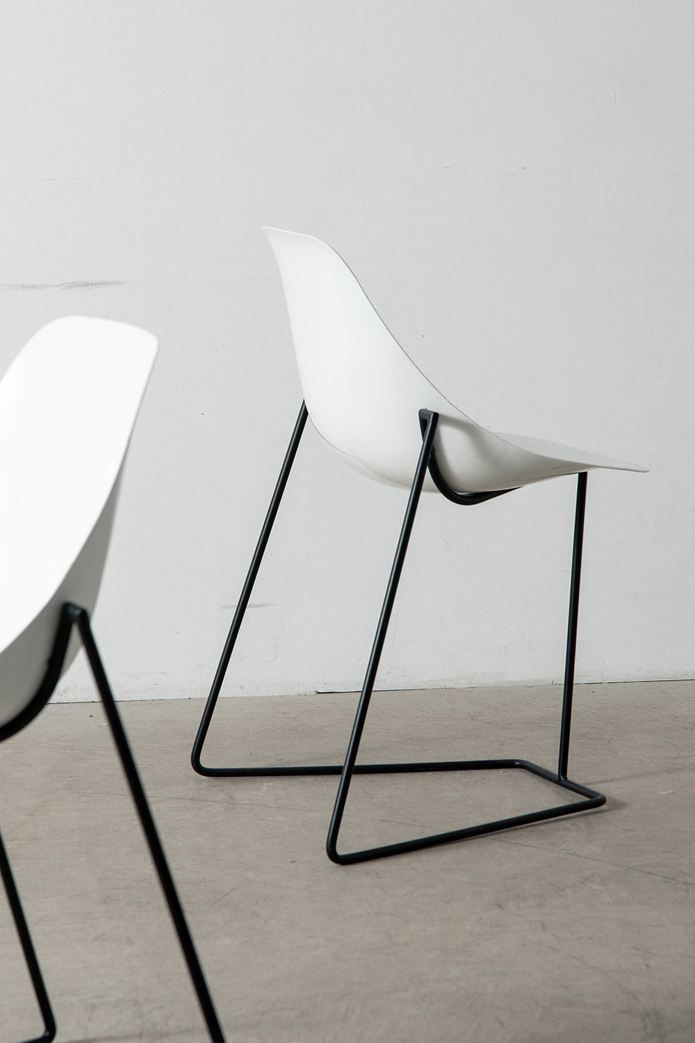‘Coccinelle’ Chair by René-Jean Caillette for Steiner in Glass fiber and Steel