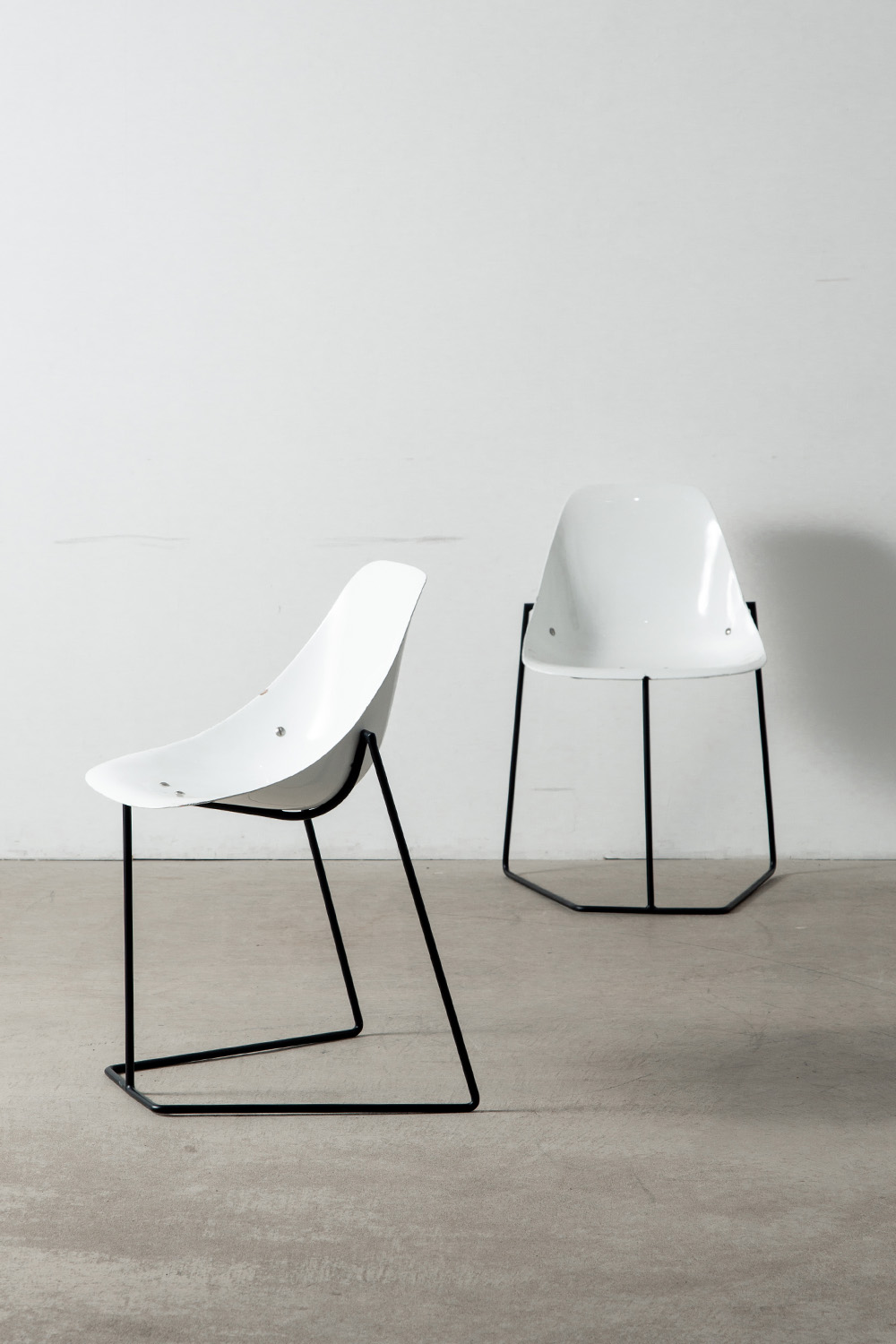 ‘Coccinelle’ Chair by René-Jean Caillette for Steiner in Glass fiber and Steel