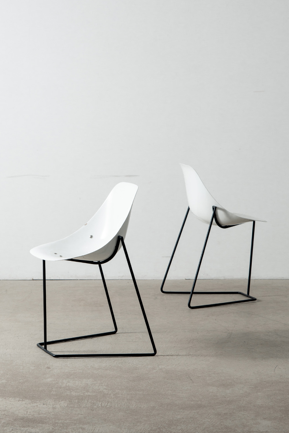 ‘Coccinelle’ Chair by René-Jean Caillette for Steiner in Glass fiber and Steel