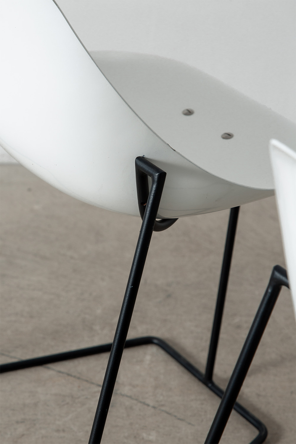 ‘Coccinelle’ Chair by René-Jean Caillette for Steiner in Glass fiber and Steel