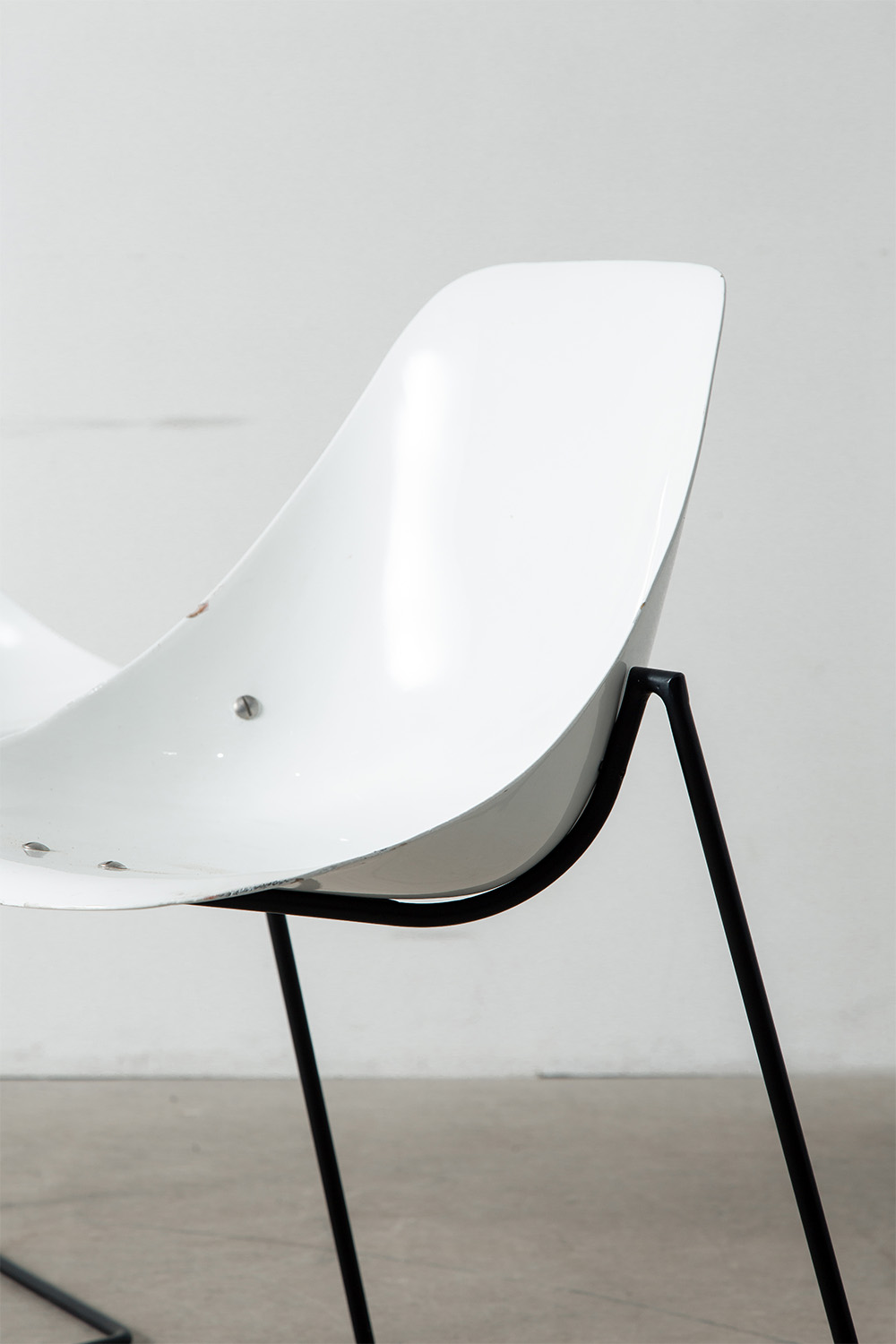 ‘Coccinelle’ Chair by René-Jean Caillette for Steiner in Glass fiber and Steel