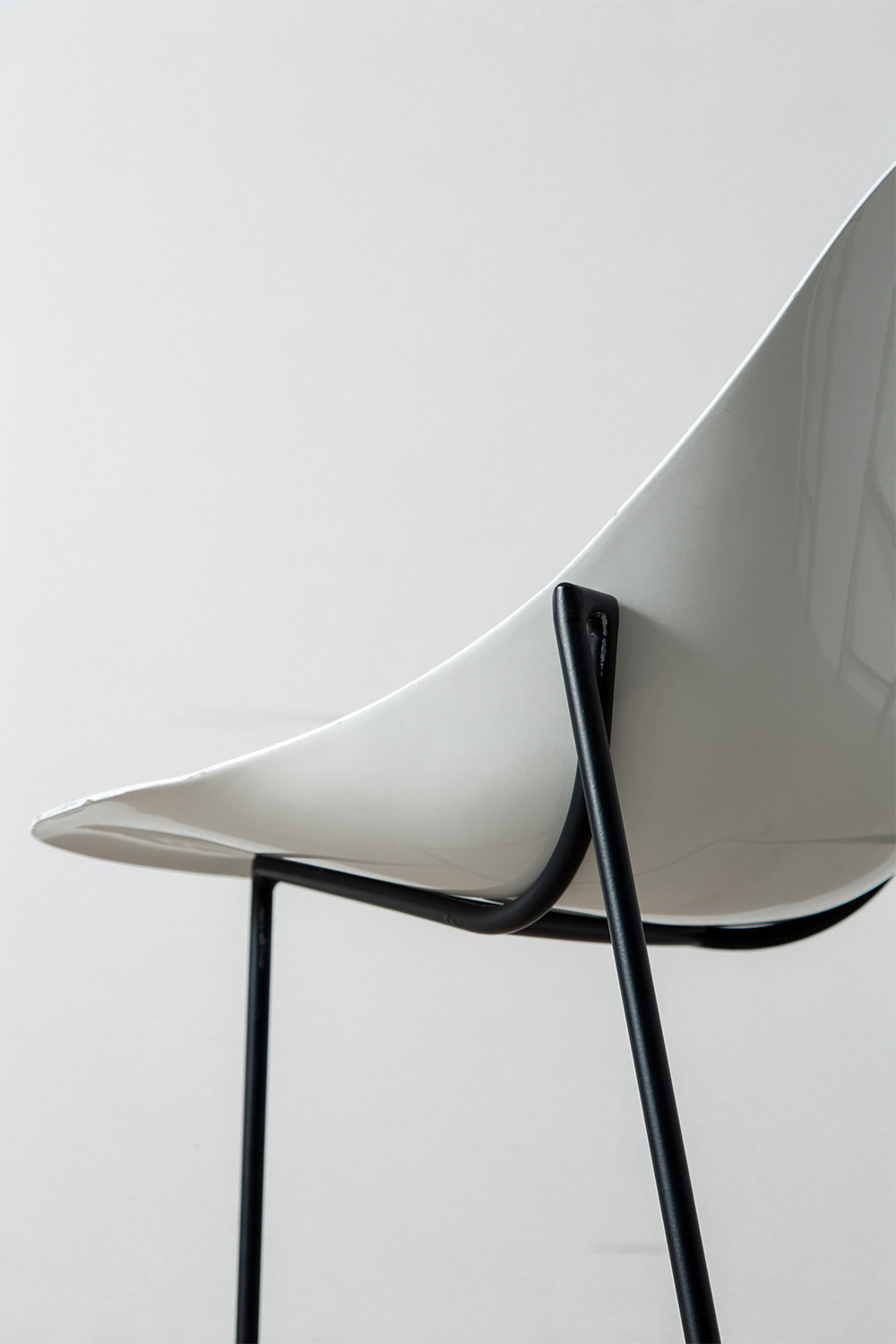 ‘Coccinelle’ Chair by René-Jean Caillette for Steiner in Glass fiber and Steel