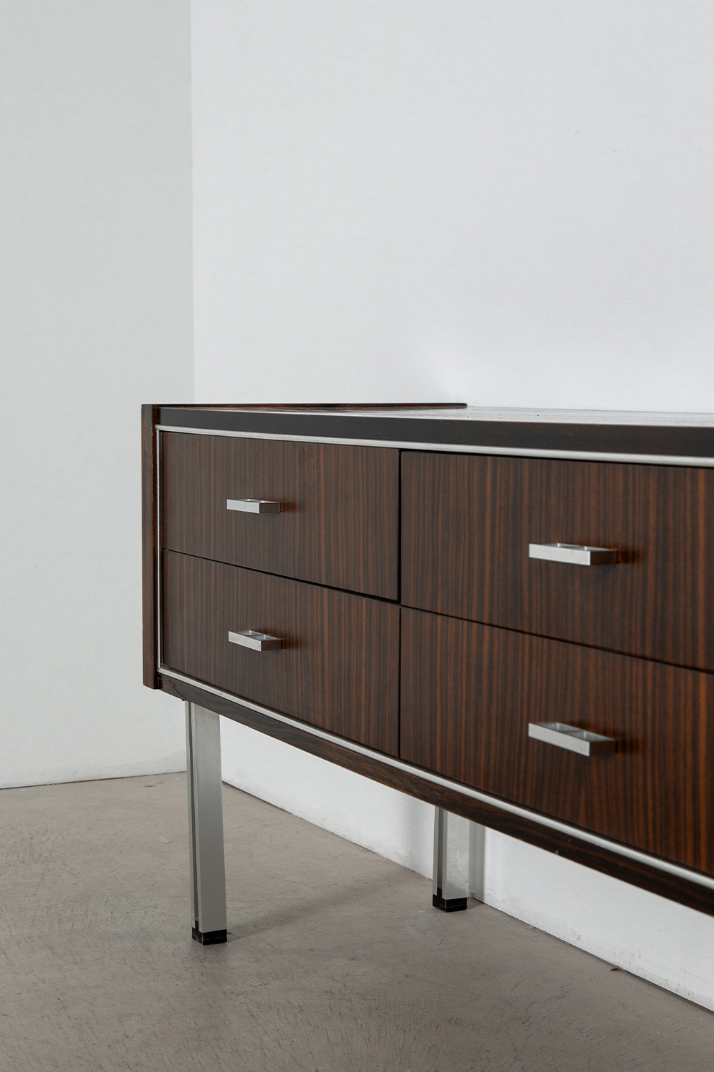 Sideboard in Wood and Aluminum