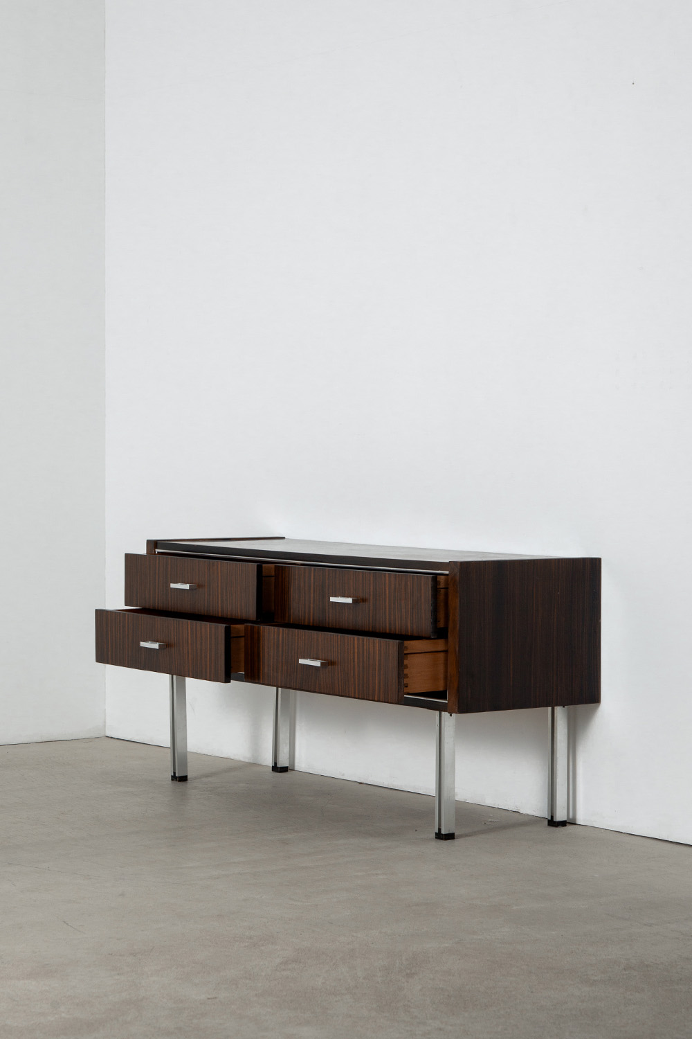 Sideboard in Wood and Aluminum