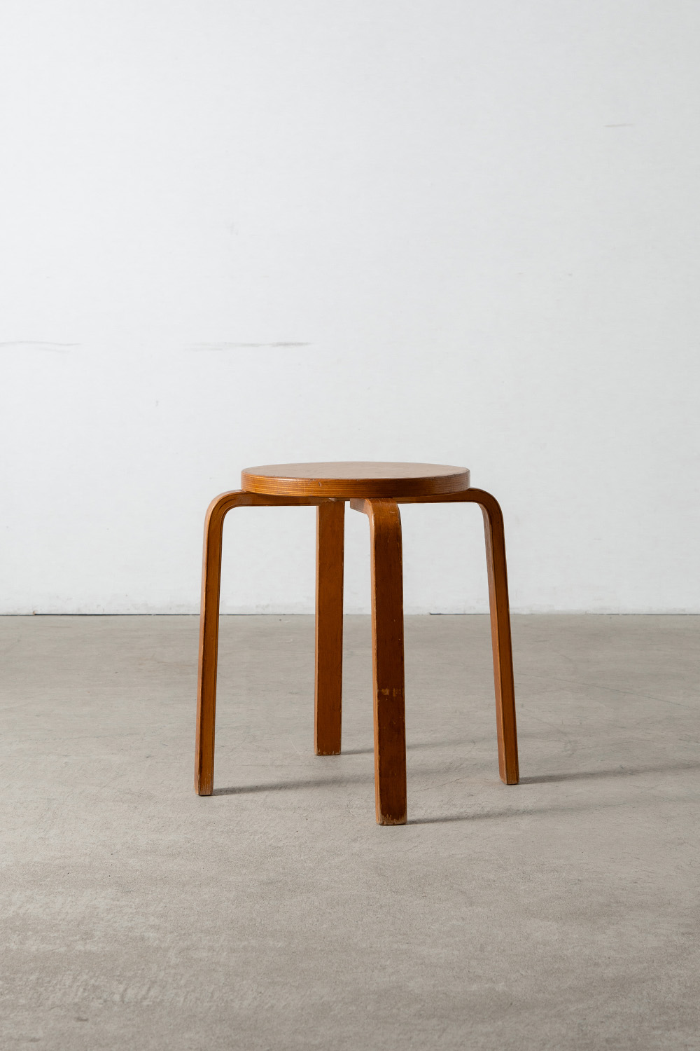 Alvar Aalto Style Stool in Wood