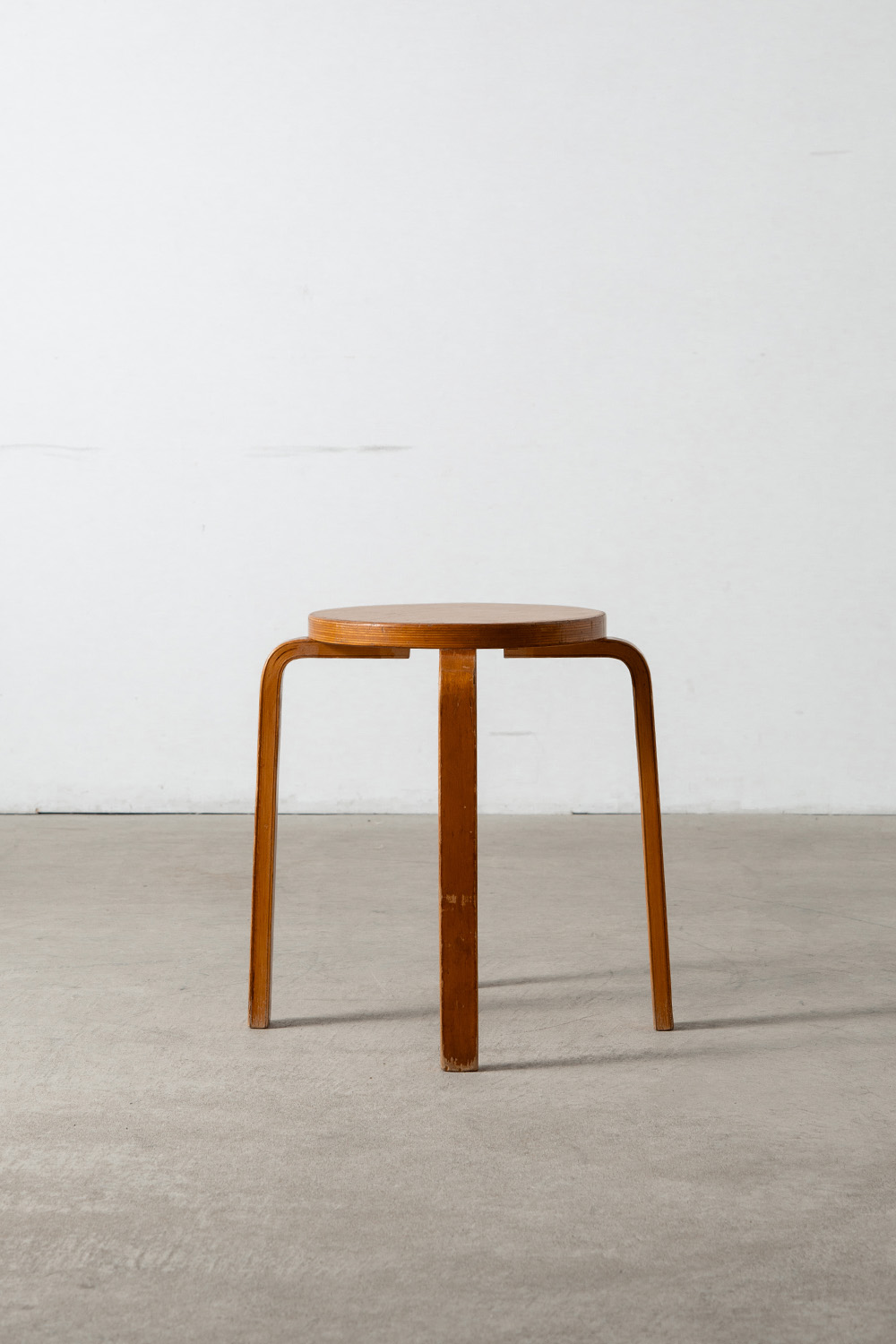 Alvar Aalto Style Stool in Wood