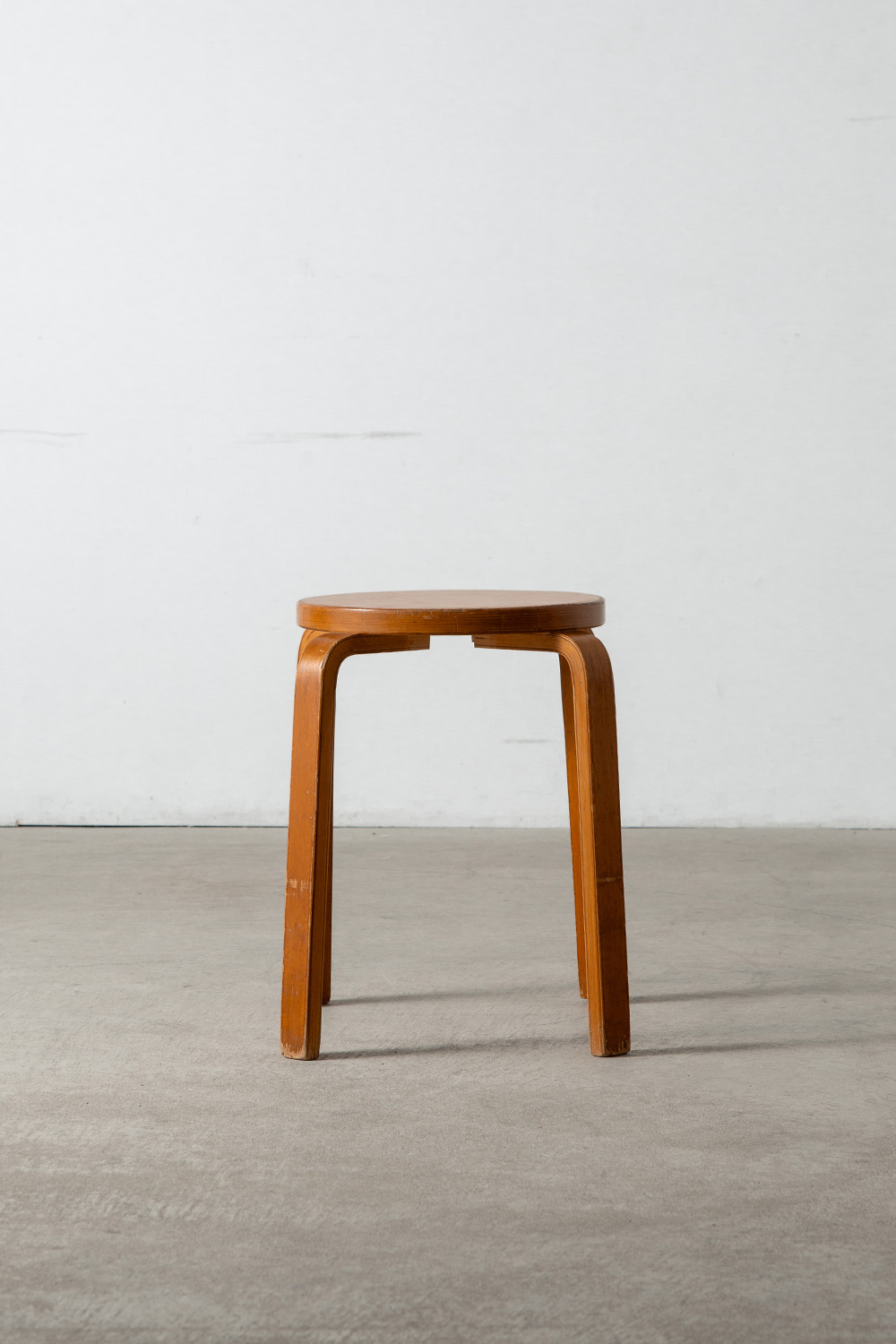 Alvar Aalto Style Stool in Wood