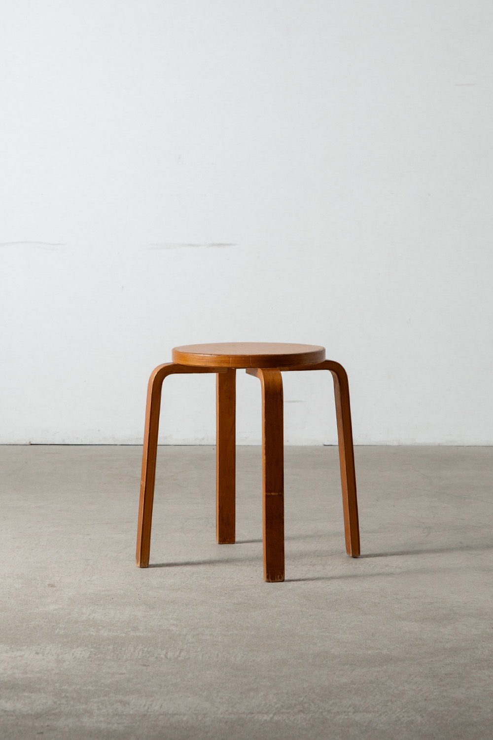 Alvar Aalto Style Stool in Wood