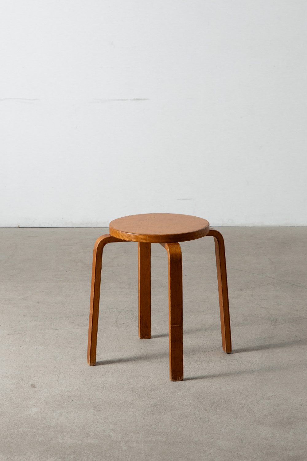 Alvar Aalto Style Stool in Wood