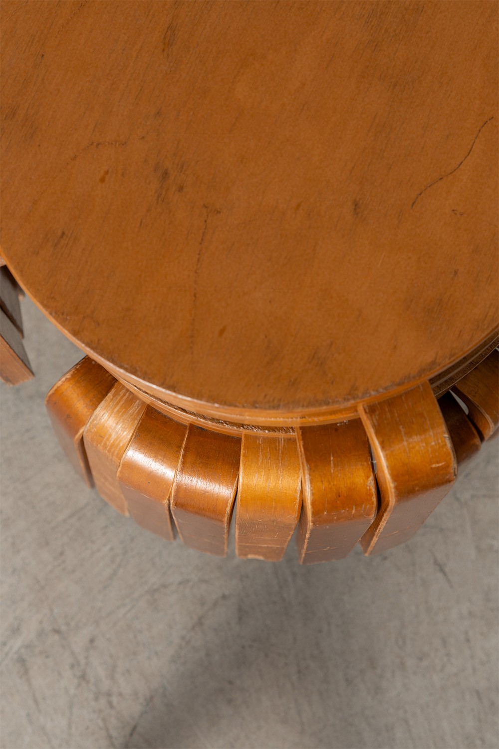 Alvar Aalto Style Stool in Wood