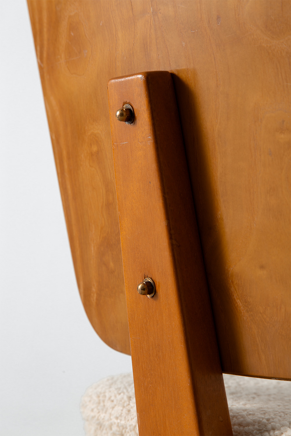 Dining Chair by André Sornay in Wood and Fabric