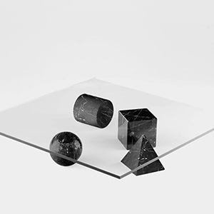 ‘Metafora’ Coffee Table by Massimo and Lella Vignelli for Martinelli Luce in Marble and Multi Color Black