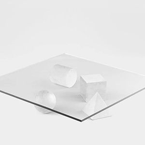 ‘Metafora’ Coffee Table by Massimo and Lella Vignelli for Martinelli Luce in Marble and Black White