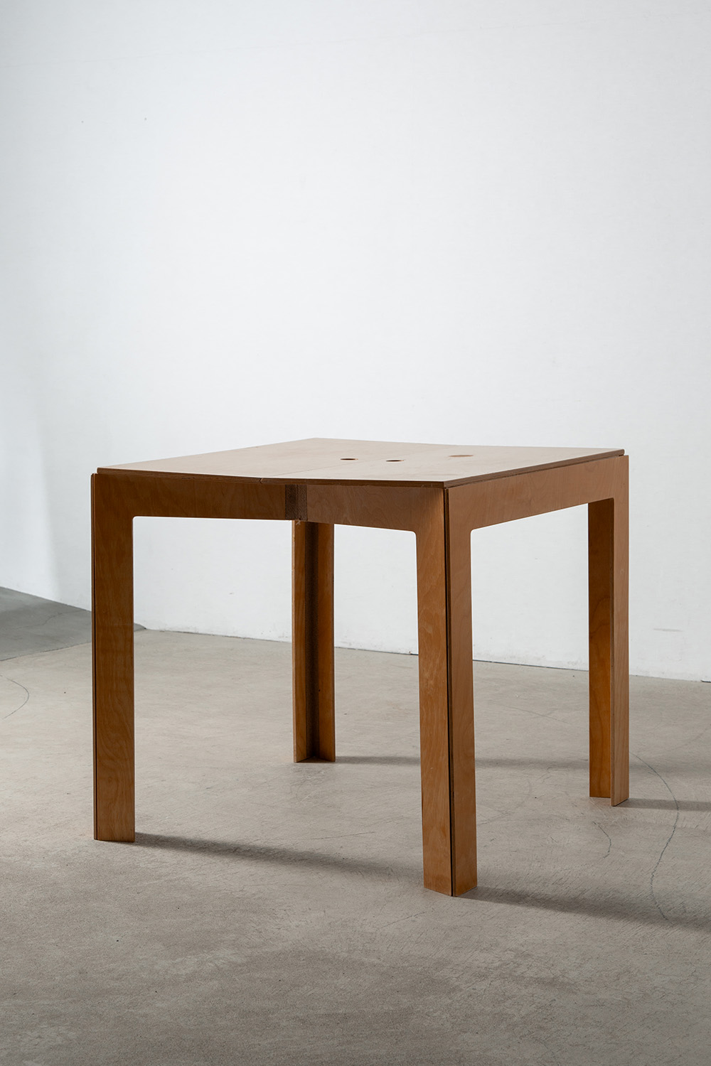 ‘Last Minute’ Folding Table by Hauke Murken for Nils Holger Moormann in Plywood